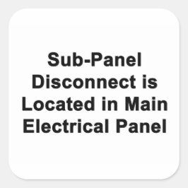 etiqueta de desconexión de subpanel ubicada en el 