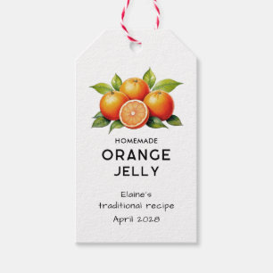 Etiqueta de despensa de cocina de jalea naranja ed