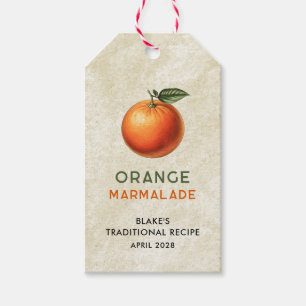 Etiqueta de despensa de mermelada de naranja vinta