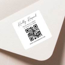 Etiqueta de devolución cuadrada con código QR | Pe