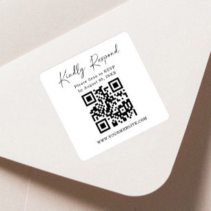 Etiqueta de devolución cuadrada con código QR St
