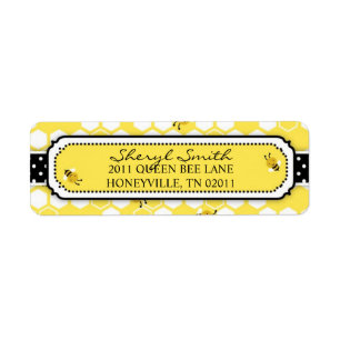 Etiqueta de devolución de abeja de burbujas