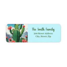 Etiqueta de devolución de dirección Cactus