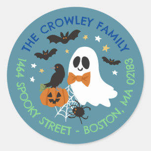 Etiqueta de devolución de dirección de Halloween F