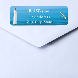 Etiqueta de devolución de la dirección del faro ma