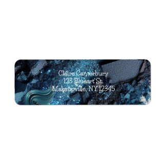 Etiqueta de devolución de Maquillaje Glam Azul Vib