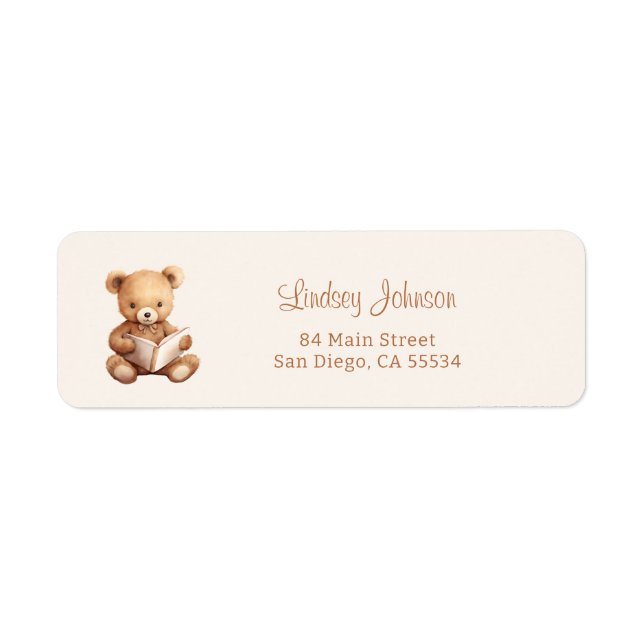 Etiqueta de devolución de regalos para baby shower (Frente)
