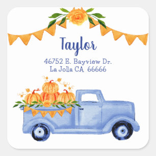 Etiqueta de devolución para Baby Shower de trío de