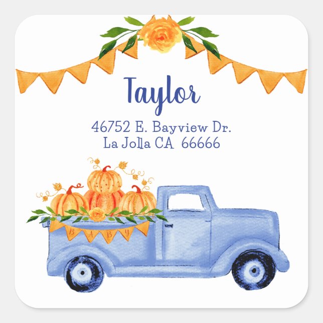Etiqueta de devolución para Baby Shower de trío de (Anverso)