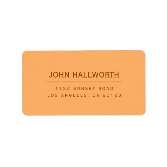 Etiqueta de devolución simple editable (Frente)