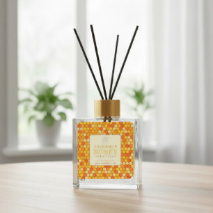 Etiqueta de difusor de caña de Cashmere Honey