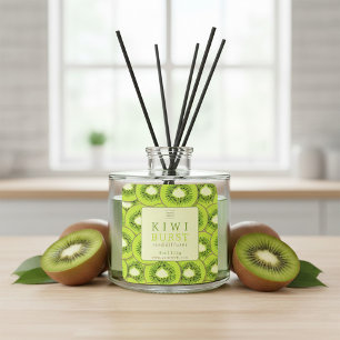 Etiqueta de difusor de caña Kiwi Burst