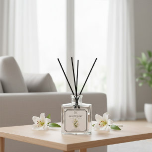 Etiqueta de difusor de Reed White Lily