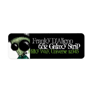 Etiqueta de dirección Alien Frankenstein Black Oli