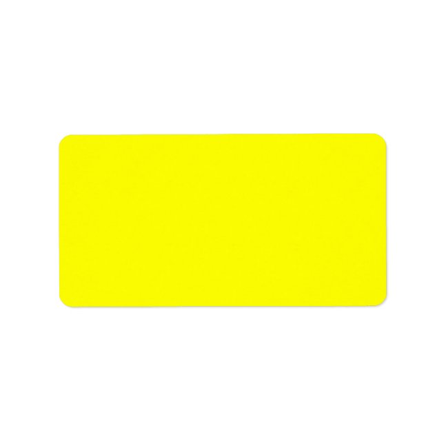 Etiqueta de dirección amarilla (Frente)