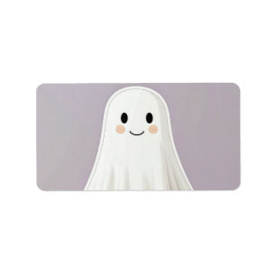 Etiqueta de dirección amistosa y linda de Hallowee