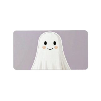 Etiqueta de dirección amistosa y linda de Hallowee