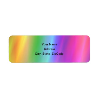 Etiqueta de dirección arco iris