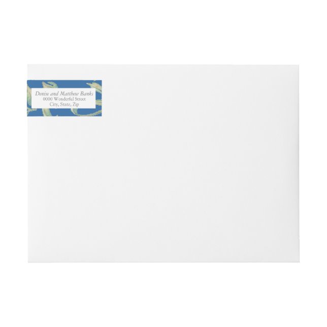 Etiqueta de dirección azul de Skydiver (Anverso)