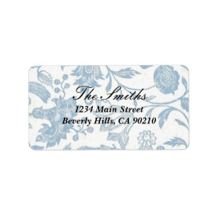 Etiqueta de dirección azul Delft