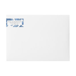 Etiqueta de dirección azul y azul para Omphalodes