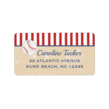 Etiqueta de dirección Baby Shower de béisbol