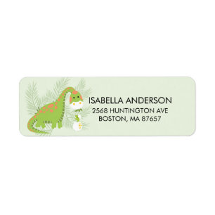 Etiqueta de dirección Baby Shower de Dinosaur