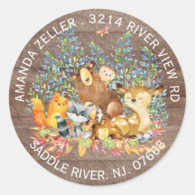 Etiqueta de dirección Baby Shower neutra para anim