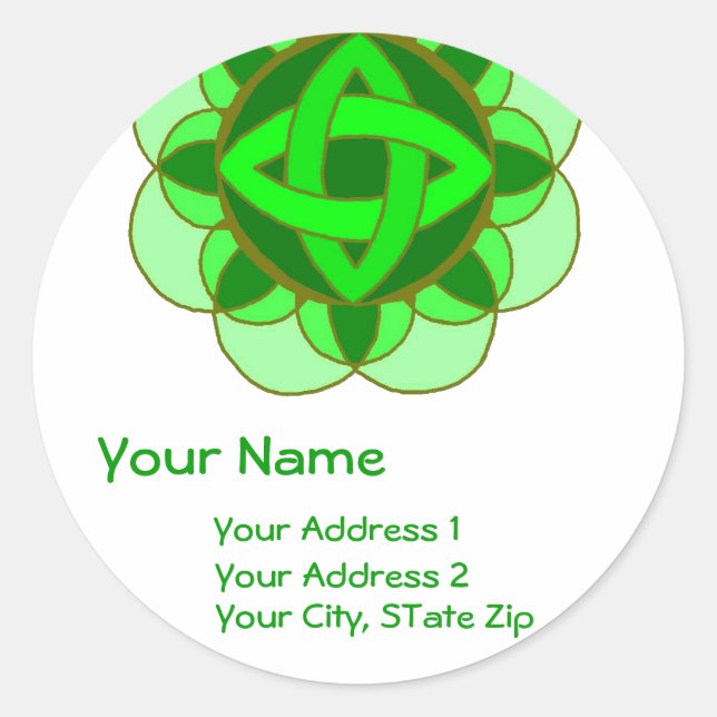 Etiqueta de dirección "Balancing the Heart Chakra" (Anverso)