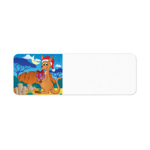 Etiqueta de dirección canguro de Navidades de cort