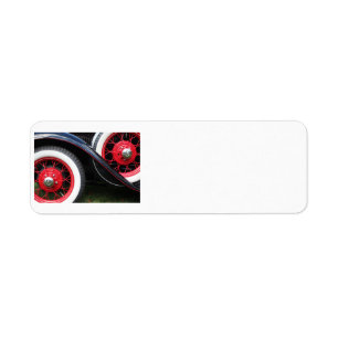 Etiqueta de dirección clásica del coche