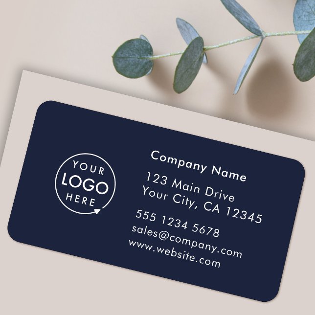 Etiqueta de dirección comercial | Pegatina de info (Company branded return address labels for everyday business professional mailing needs)