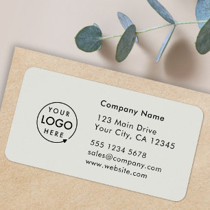 Etiqueta de dirección comercial   Sticker de infor