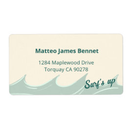 Etiqueta de dirección con tema de océano para niño