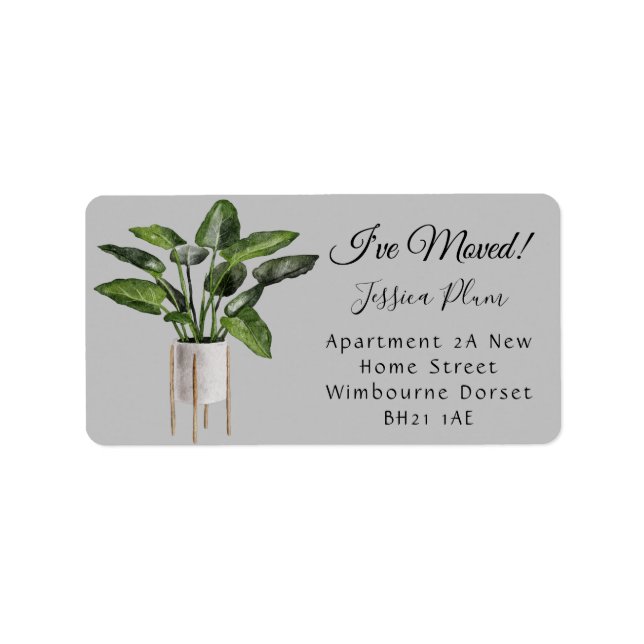 Etiqueta de dirección conmutada moderna (Frente)