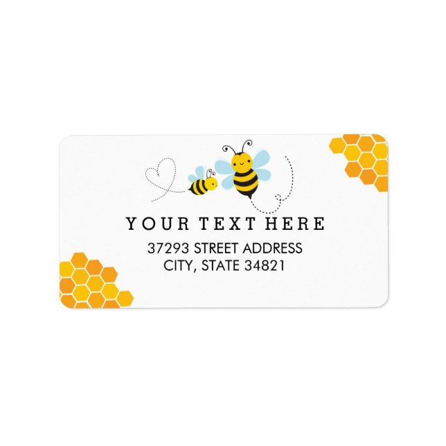 Etiqueta de dirección de abeja melífera (Frente)