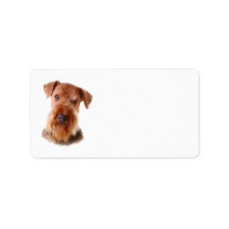 Etiqueta de dirección de Airedale Terrier