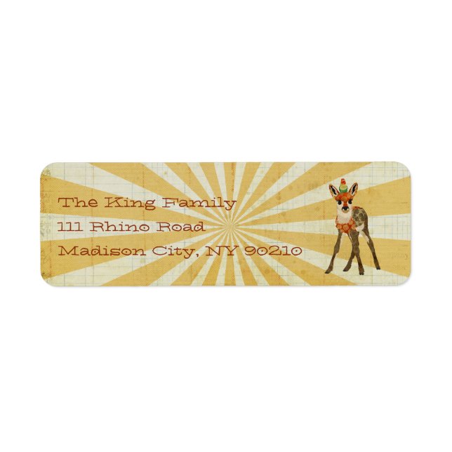 Etiqueta de dirección de alba y pájaro (Frente)