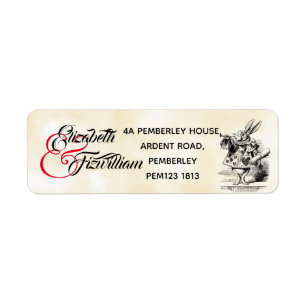 Etiqueta de dirección de Alice In Wonderland