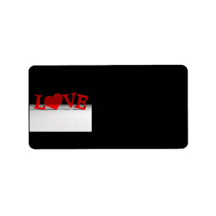 Etiqueta de dirección de amor
