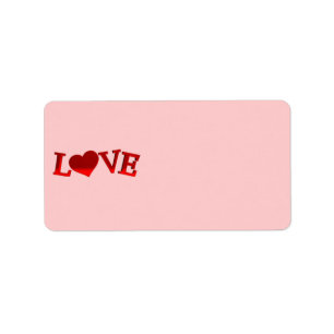 Etiqueta de dirección de amor