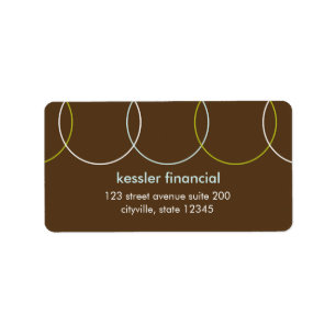 Etiqueta de dirección de anillos con encanto