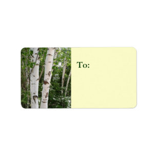 Etiqueta de dirección de árbol de birch