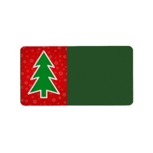 Etiqueta de dirección de árbol de Navidad