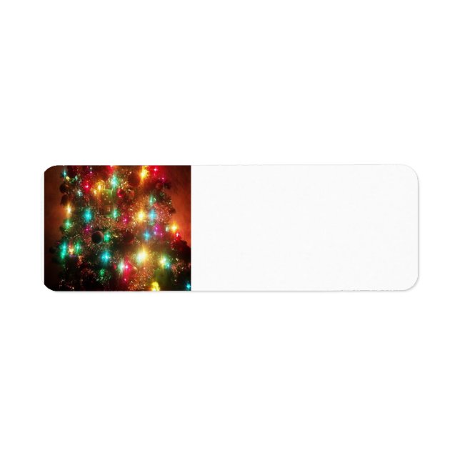 Etiqueta de dirección de árbol de Navidad (Frente)