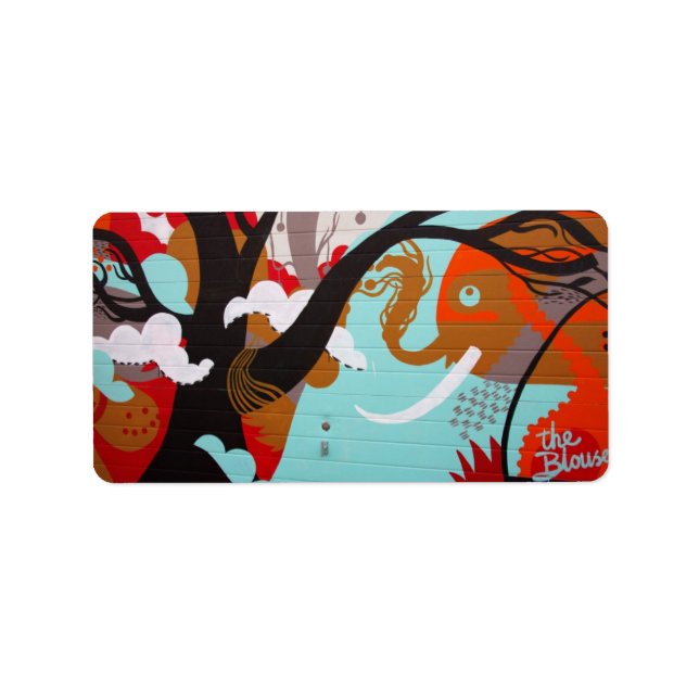 Etiqueta de dirección de arte de graffiti (Frente)