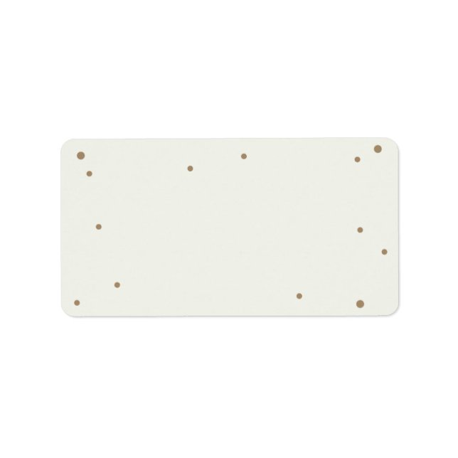 Etiqueta de dirección de autoimpresión de crema (Frente)