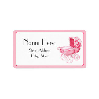 Etiqueta de dirección de Baby Shower