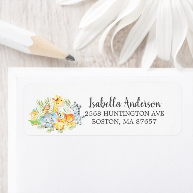 Etiqueta de dirección de Baby Shower de Sweet Jung (In situ)