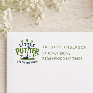 Etiqueta de dirección de Baby Shower Little Putter